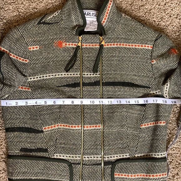 Vintage Carlisle Crop Moto Wool Jacket size 6 - Picture 14 of 16